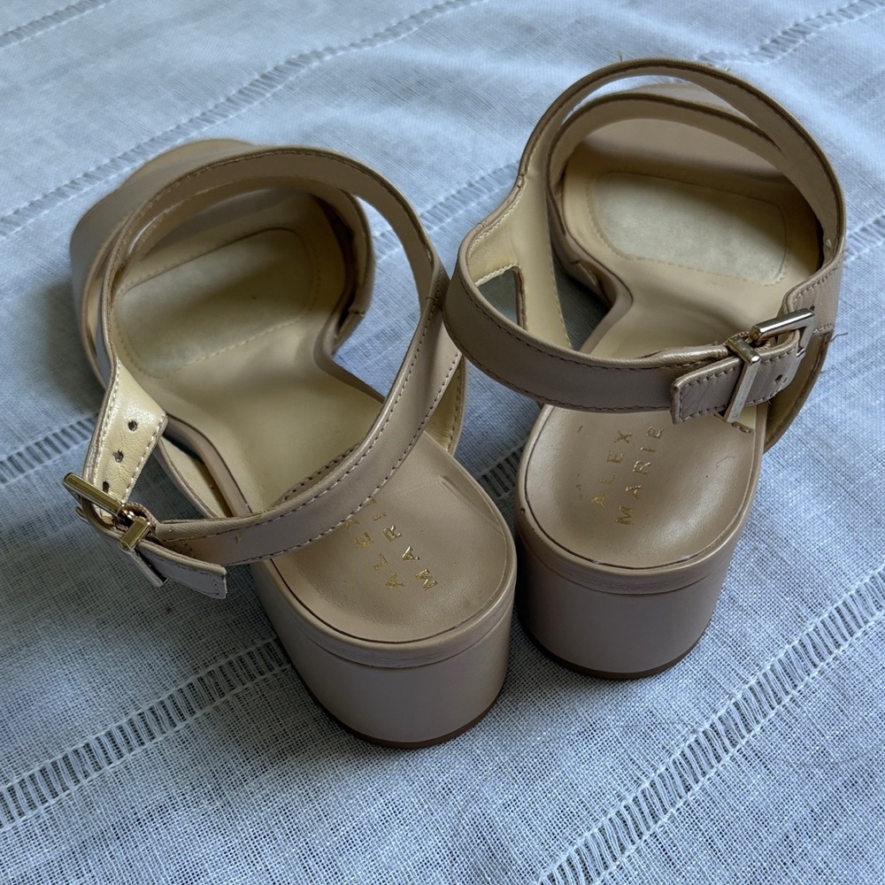 Alex Marie NWOT Nude Strappy Sandals - Picture 10 of 13